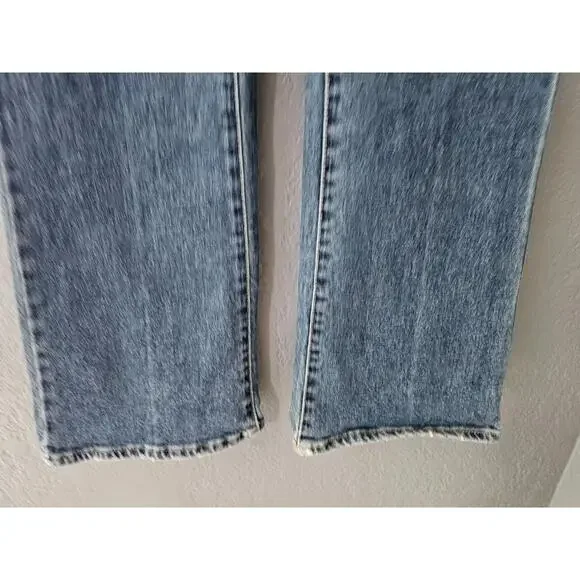 Women's So Denim Jeans Pants Size 0 24W Blue High Rise 90s Bootcut Distressed - Picture 10 of 16